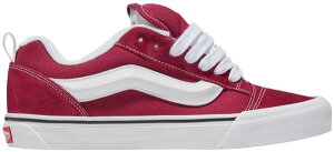 �o���Y �����Y �V���[�Y �X�j�[�J�[ Vans Knu Skool Shoes Maroon/White �z���C�g