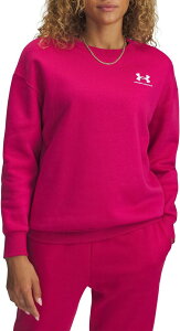 A_[A[}[ fB[X AE^[ p[J[EXEFbg t[X Under Armour Women's Icon Fleece Oversized Crew Fuchsia/White zCg