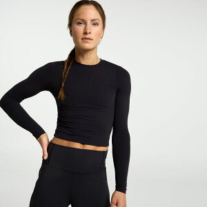 �L�����[ ���f�B�[�X �g�b�v�X �V���c CALIA Women's Inspire Long Sleeve Crop Shirt Purebony