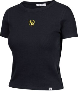�t�H�[�e�B�[�Z�u�� ���f�B�[�X �g�b�v�X T�V���c ���u '47 Women's Milwaukee Brewers Navy Baby Ribbed T-Shirt �l�C�r�[