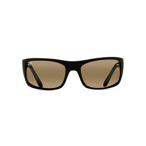 マウイジム メンズ サングラス・アイウェア アクセサリー Maui Jim Peahi Polarized Sunglasses Matte Black Rubber / HCL Bronze