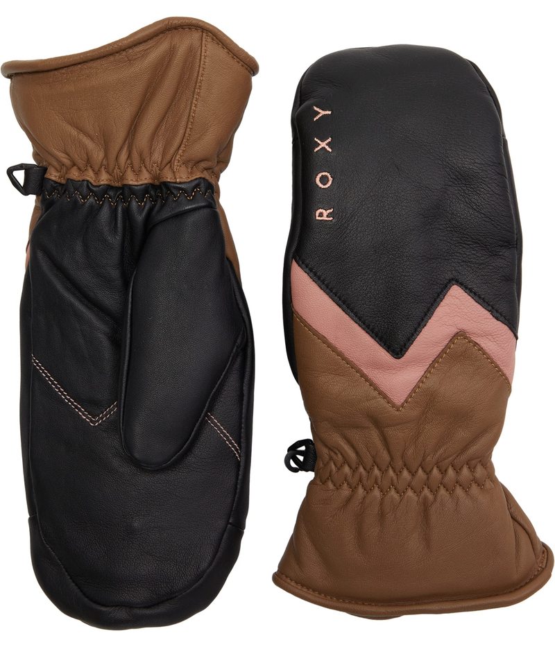 送料無料 サイズ交換無料 ロキシー レディース アクセサリー Woodsmoke Leather Mittens 最前線の Jetty 手袋 流行