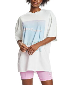 ジューシークチュール レディース シャツ トップス Oversized Tee Shirt Bleached White