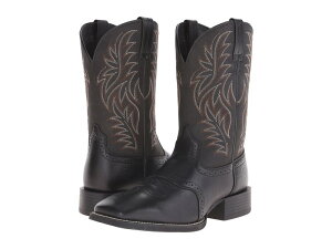 AAg Y V[Y u[cECu[c Ariat Sport Western Wide Square Toe Black Deertan/B ubN