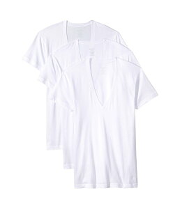 �c�[�C�O�W�X�g �����Y �g�b�v�X �V���c �X�����t�B�b�g V�l�b�N T�V���c 2(X)IST Essential 3-Pack Slim Fit Deep V-Neck T-Shirt White New Logo �z���C�g