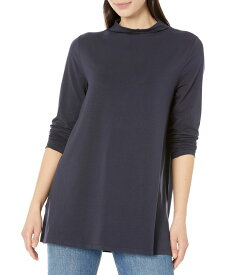 【送料無料】 エイリーンフィッシャー レディース シャツ トップス Funnel Neck Tunic Nocturne