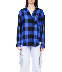 【送料無料】 サンクチュアリー レディース シャツ トップス Slit Back Tunic Galactic Check