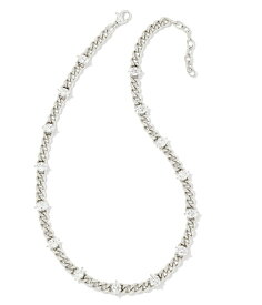 【送料無料】 ケンドラスコット レディース ネックレス・チョーカー・ペンダントトップ アクセサリー Cailin Crystal Chain Necklace Silver White CZ