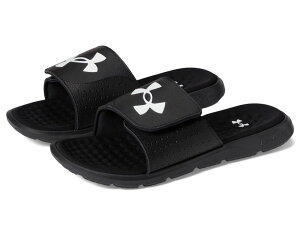 A_[A[}[ Y V[Y T_ Black/Black/Whi Under Armour Ignite 7 Slide