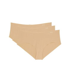 【送料無料】 アンダーアーマー レディース パンツ アンダーウェア Pure Stretch Hipster 3-Pack Beige/Beige/Whi