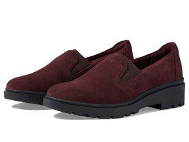 【送料無料】 クラークス レディース スリッポン・ローファー シューズ Calla Rae Burgundy Suede