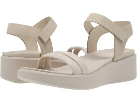 【送料無料】 エコー レディース ヒール シューズ Flowt Luxe Wedge Sandal Limestone Cow L