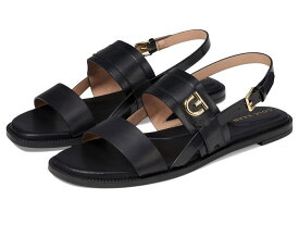 【送料無料】 コールハーン レディース サンダル シューズ Charlotte Flat Sandal Black Leather