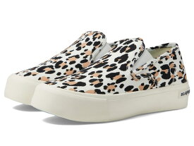 【送料無料】 シービーズ レディース スニーカー シューズ Baja Slip-On Platform White Leopard