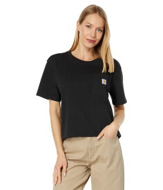 【送料無料】 カーハート レディース シャツ トップス WK87 Workwear Pocket Short Sleeve T-Shirt Black