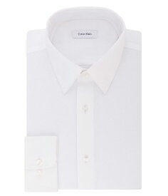 【送料無料】 カルバンクライン メンズ シャツ トップス Men's Dress Shirt Regular Fit Non Iron Stretch Solid White