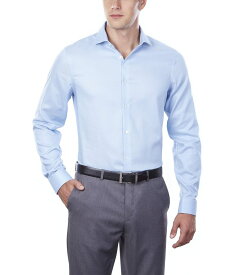 【送料無料】 カルバンクライン メンズ シャツ トップス Men's Dress Shirt Slim Fit Non Iron Stretch Solid French Blue