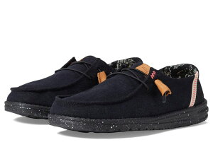 wCf[h fB[X V[Y Xj[J[ Hey Dude Wendy Washed Canvas Slip-On Casual Shoes Black ubN