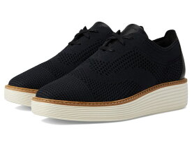 【送料無料】 コールハーン レディース オックスフォード シューズ Original Grand Platform Stitchlite Oxford Black Knit/Ivor