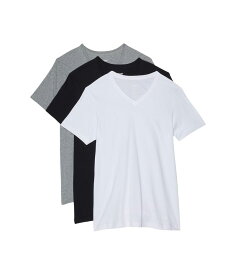 【送料無料】 ツーイグジスト メンズ シャツ トップス 3-Pack ESSENTIAL Jersey V-Neck T-Shirt White/Black/Hea