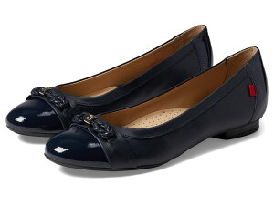 �}�[�N�W���Z�t�j���[���[�N ���f�B�[�X �V���[�Y �T���_�� MARC JOSEPH NEW YORK Park Ave Flat Navy Nappa/Pate �l�C�r�[