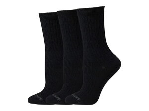 �X�}�[�g�E�[�� ���f�B�[�X �A���_�[�E�F�A �C�� Smartwool Everyday Cable Crew Socks 3-Pack Black �u���b�N
