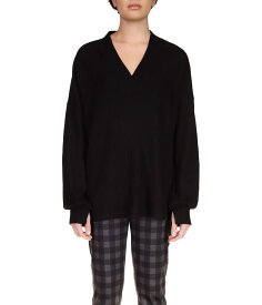 【送料無料】 サンクチュアリー レディース シャツ トップス Cozy V-Neck Waffle Tunic Black