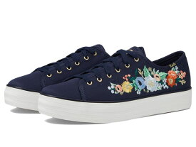 【送料無料】 ケッズ レディース スニーカー シューズ Keds X Rifle Paper Triple Kick Vintage Blossom Navy