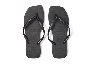 nCAiX fB[X V[Y T_ Black Havaianas Slim Square Flip Flop Sandal
