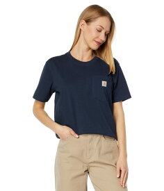 【送料無料】 カーハート レディース シャツ トップス WK87 Workwear Pocket Short Sleeve T-Shirt Navy