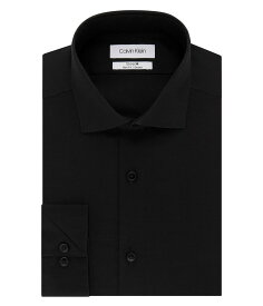 【送料無料】 カルバンクライン メンズ シャツ トップス Men's Dress Shirt Slim Fit Non Iron Stretch Solid Jet Black
