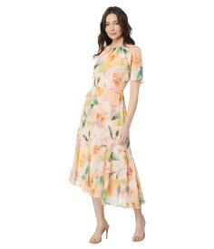 【送料無料】 マギーロンドン レディース ワンピース トップス Floral Print Asymmetric Dress Orchid/Buttercr