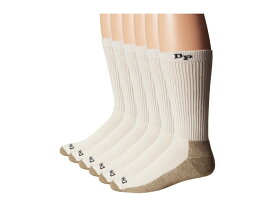 【送料無料】 ダンポスト メンズ 靴下 アンダーウェア Dan Post Work & Outdoor Socks Mid Calf Mediumweight Steel Toe 6 pack Natural