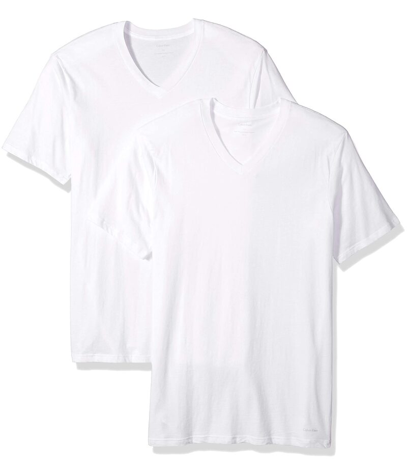 【送料無料】 カルバンクライン メンズ シャツ トップス Men´s Big and Tall Cotton Classics V Neck Tshirts Whiteのサムネイル