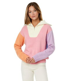 【送料無料】 イングリッシュファクトリー レディース ニット・セーター アウター Color-Block Zip Pullover Sweater Multi