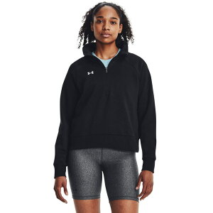 A_[A[}[ fB[X AE^[ p[J[EXEFbg t[X Under Armour Rival Fleece 1/2 Zip Black/White zCg