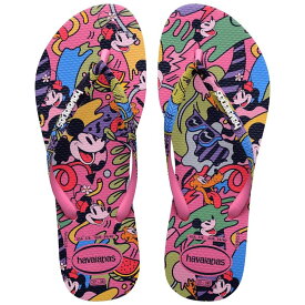 【送料無料】 ハワイアナス レディース サンダル シューズ Slim Disney Stylish Flip Flop Sandal Pink Lemonade