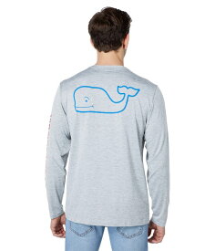 【送料無料】 ヴァインヤードヴァインズ メンズ シャツ トップス Long Sleeve Whale Harbor T- Shirt Grey Heather