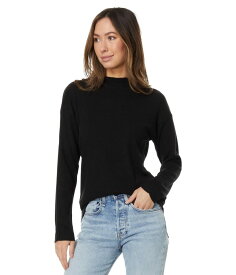 【送料無料】 モッドドック レディース パーカー・スウェット アウター Textured Rib Long Sleeve Turtleneck Top Black