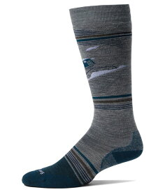 【送料無料】 スマートウール メンズ 靴下 アンダーウェア Snowboard Targeted Cushion Piste Machine Over-the-Calf Socks Light Gray