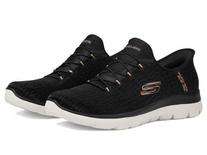 XPb`[Y fB[X V[Y Xj[J[ SKECHERS Summits-Slip Ins Black/Rose Gold ubN