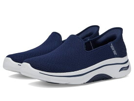 【送料無料】 スケッチャーズ レディース スニーカー シューズ Go Walk Arch Fit 2.0 Delara Hands Free Slip-Ins Navy/White