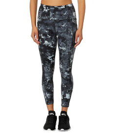 【送料無料】 スマートウール レディース カジュアルパンツ ボトムス Active Printed 7/8 Leggings Black Watercolo