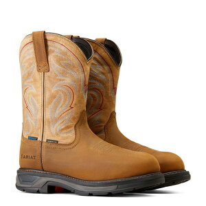 �A���A�g �����Y �V���[�Y �u�[�c�E���C���u�[�c Ariat WorkHog XT Waterproof Carbon Toe Work Boots Distressed Brow