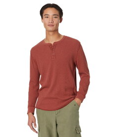 【送料無料】 ラッキーブランド メンズ シャツ トップス Garment Dye Thermal Henley Terracotta