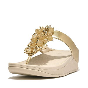 tBbgtbv fB[X V[Y T_ Platino FitFlop Fino Bauble-Bead Toe-Post Sandals