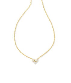 【送料無料】 ケンドラスコット レディース ネックレス・チョーカー・ペンダントトップ アクセサリー Katy Heart Short Pendant Necklace Gold White CZ