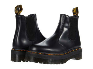 hN^[}[` fB[X V[Y u[cECu[c `FV[u[c vbgtH[ `FV[ U[ Dr. Martens 2976 Quad Smooth Leather Platform Chelsea Boots Black Polished ubN
