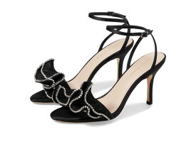 【送料無料】 ロフラー ランダル レディース ヒール シューズ Estella Pleated Ruffle High Heel Sandals with Ankle Strap Black/Crystal