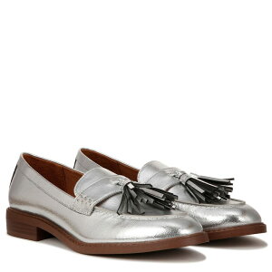 tRTg fB[X V[Y Xb|E[t@[ Franco Sarto Carolynn Low Slip-On Tassel Loafers Silver Metallic Vo[